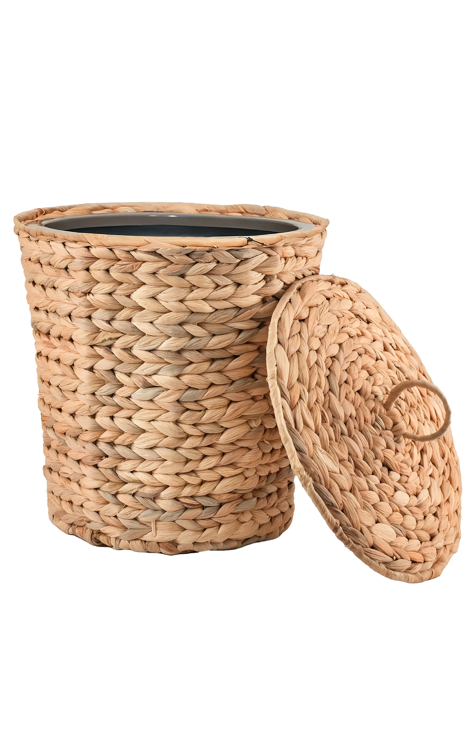 Boho Wicker Wastebaskets