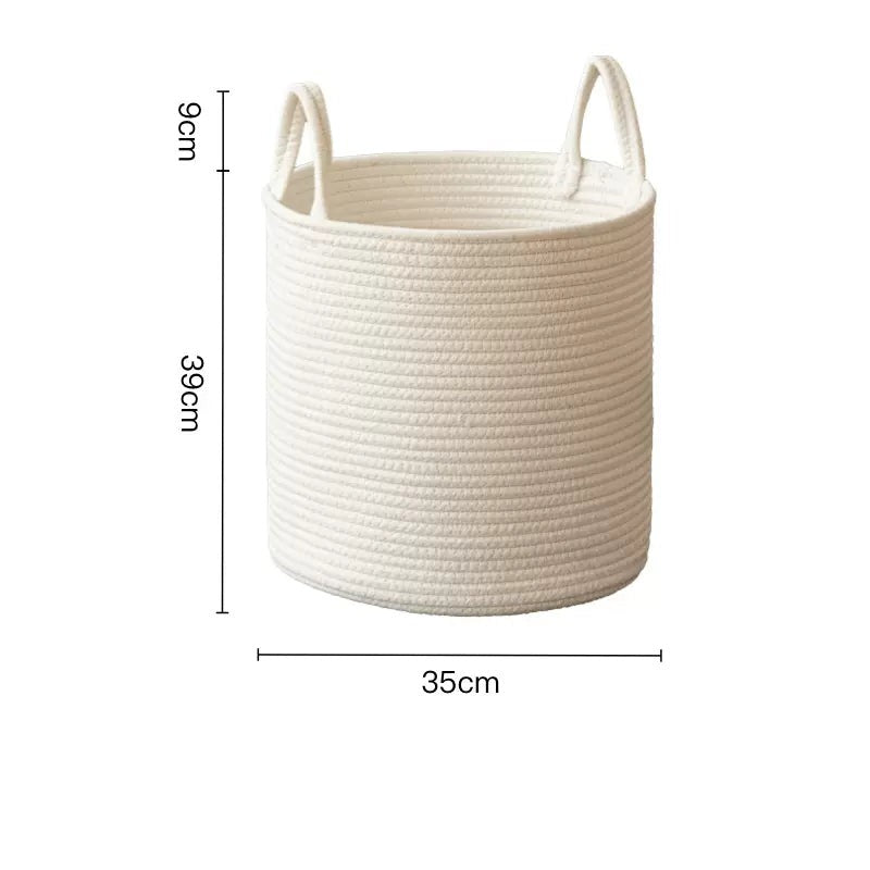 Elora white rope basket