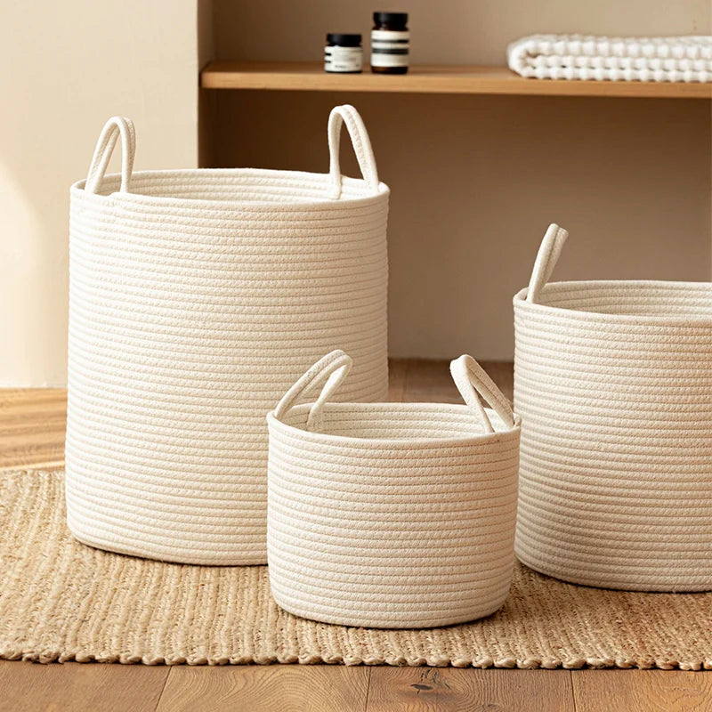 Elora white rope basket