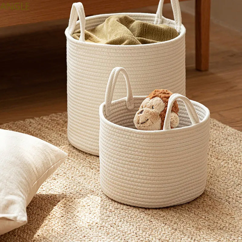 Elora white rope basket