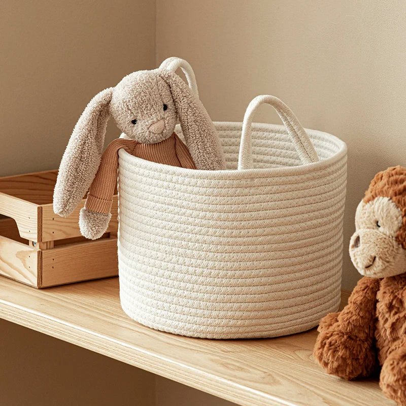 Elora white rope basket