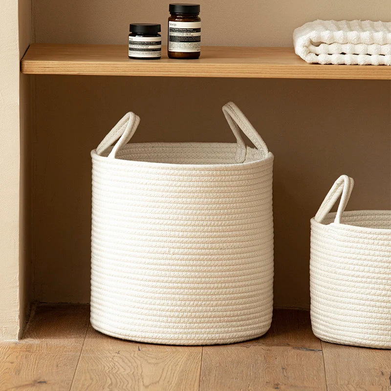 Elora white rope basket