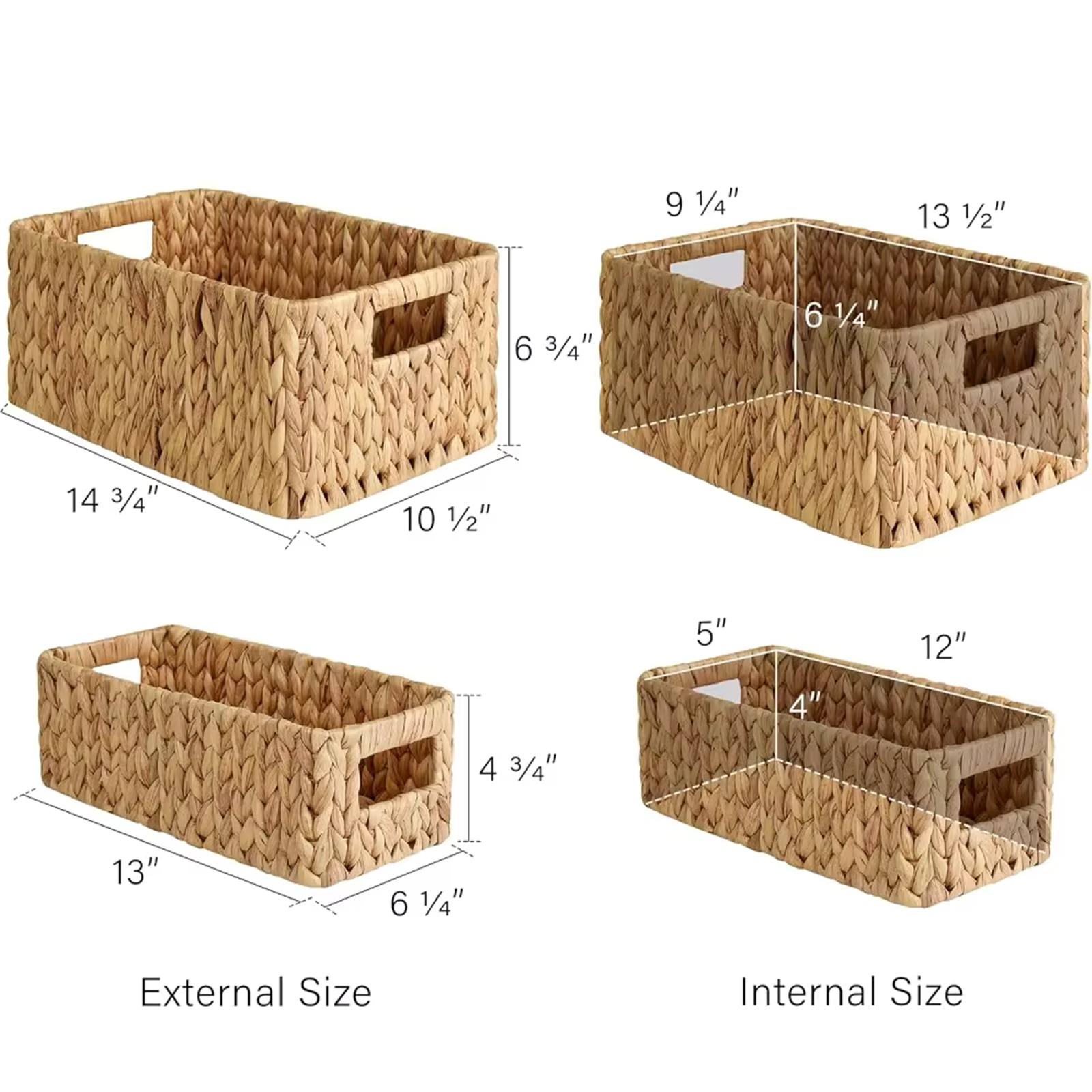 Sijal Water Hyacinth Storage Baskets set